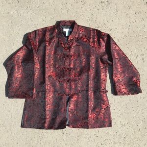 Chinese Jacket. Size S.  Blk/ Red Dragon Design